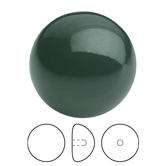 Preciosa® Nacre Button Pearl 1/2H - 16mm Crystal Malachite