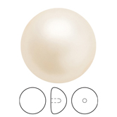 Preciosa® Nacre Button Pearl 1/2H - 10mm Pearl Effect Creamrose