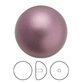 Preciosa® Nacre Button Pearl 1/2H - 10mm Pearl Effect Light Burgundy