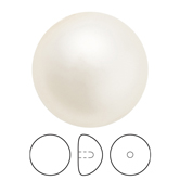 Preciosa® Nacre Button Pearl 1/2H - 10mm Pearl Effect Light Creamrose