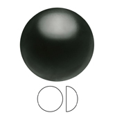 Preciosa® Nacre Pearl Round Cabochon - 4mm Crystal Magic Black