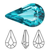 Preciosa® Point Back MAXIMA Fancy Stone - Pear 10x6mm Blue Zircon