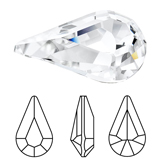 Preciosa® Point Back MAXIMA Fancy Stone - Pear 13x7.8mm Crystal Clear