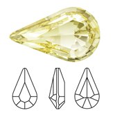 Preciosa® Point Back MAXIMA Fancy Stone - Pear 13x7.8mm Jonquil