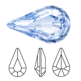 Preciosa® Point Back MAXIMA Fancy Stone - Pear 8x4.8mm Light Sapphire