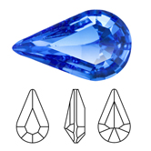 Preciosa® Point Back MAXIMA Fancy Stone - Pear 13x7.8mm Sapphire