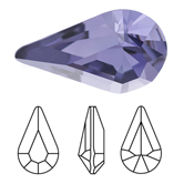 Preciosa® Point Back MAXIMA Fancy Stone - Pear 13x7.8mm Tanzanite