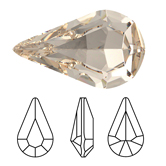 Preciosa® Point Back MAXIMA Fancy Stone - Pear 6x3.6mm Crystal Honey