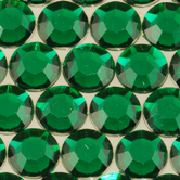 Rhinestone Biz Round (1008) Acrylic Flat Back Rhinestones 12mm Emerald