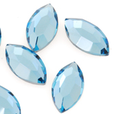 SWAROVSKI® ELEMENTS (2200) Navette Hot Fix Rhinestones 4x2mm Aquamarine