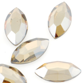 SWAROVSKI® ELEMENTS (2200) Navette Flat Back Rhinestones 4x2mm Crystal Golden Shadow