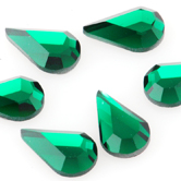SWAROVSKI® ELEMENTS (2300) Drop Flat Back Rhinestones 8x4.8mm Emerald
