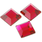 SWAROVSKI® ELEMENTS (2400) Square Flat Back Rhinestones 3mm Scarlet