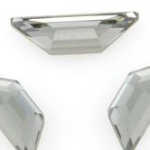 SWAROVSKI® ELEMENTS (2772) Trapeze Hot Fix Rhinestones 6.5x2.1mm Black Diamond