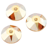 SWAROVSKI® ELEMENTS (3188) XIRIUS Lochrose Sew-on Rhinestones 4mm Crystal Metallic Sunshine