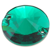 SWAROVSKI® ELEMENTS (3200) Rivoli Sew-on Rhinestones 12mm Emerald