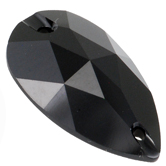 SWAROVSKI® ELEMENTS (3230) Drop Sew-on Rhinestones 28x17mm Jet (Unfoiled)