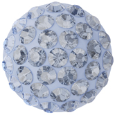 SWAROVSKI® ELEMENTS (86601) Cabochon Pavé Flat Backs 10mm Light Sapphire on Cadet Blue