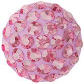 SWAROVSKI® ELEMENTS (86601) Cabochon Pavé Flat Backs 10mm Rose on Pearl Raspberry