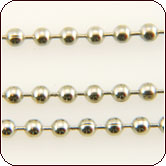 Ball Chain #3 1.5mm Ball - Silver Plated Brass