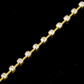 VALUE BRIGHT™ Single Cupchain with 4-Prong Gold Setting and 14ss Round Stone - Crystal Clear Foiled