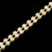 VALUE BRIGHT™ Single Cupchain with 4-Prong Gold Setting and 14ss Round Stone - Crystal Clear Foiled