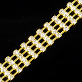 VALUE BRIGHT™ Single Cupchain with 4-Prong Gold Setting and 14ss Round Stone - Crystal Clear Foiled