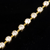 VALUE BRIGHT™ Single Cupchain with 4-Prong Gold Setting and 28ss Round Stone - Crystal Clear Foiled
