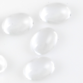 VALUE BRIGHT™ Crystal Components - Oval Cabochon (2180) 10x14mm - Crystal Clear (Unfoiled)